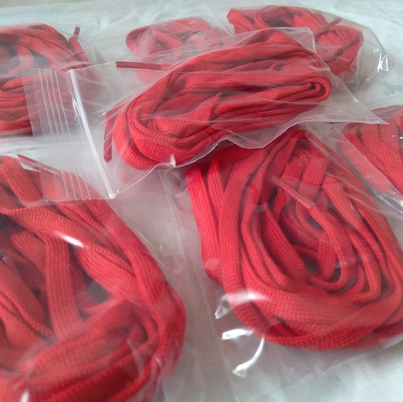 Red Shoe Lace Bundle ("7 Pairs of Sneaker Laces Lot") - Picture 2 of 7